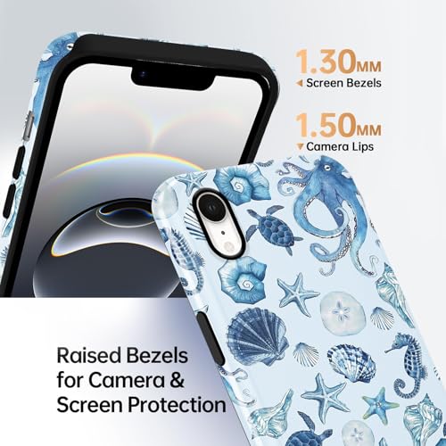 Coque iPhone 17e/16e MagSafe rigide anti-rayures au design mer bleu - 6