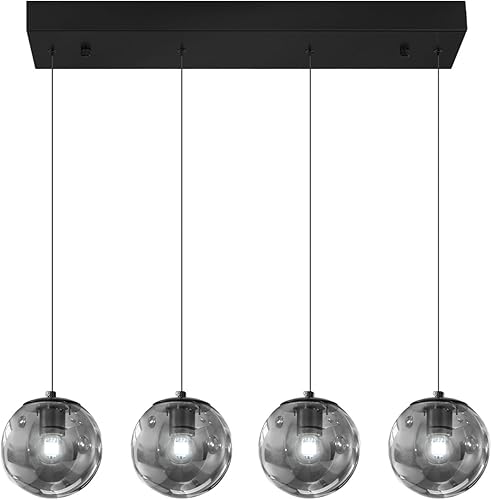 Miniatura 240 de Escalera LED de 10 luces LED moderna con globo de cristal, lámpara colgante grande para techos altos, accesorios de iluminación de entrada, villas y