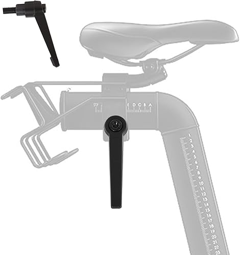 Palanca de ajuste horizontal de la barra del asiento de la bici estática Piezas de repuesto para la manija ajustadora de bicicleta giratoria de