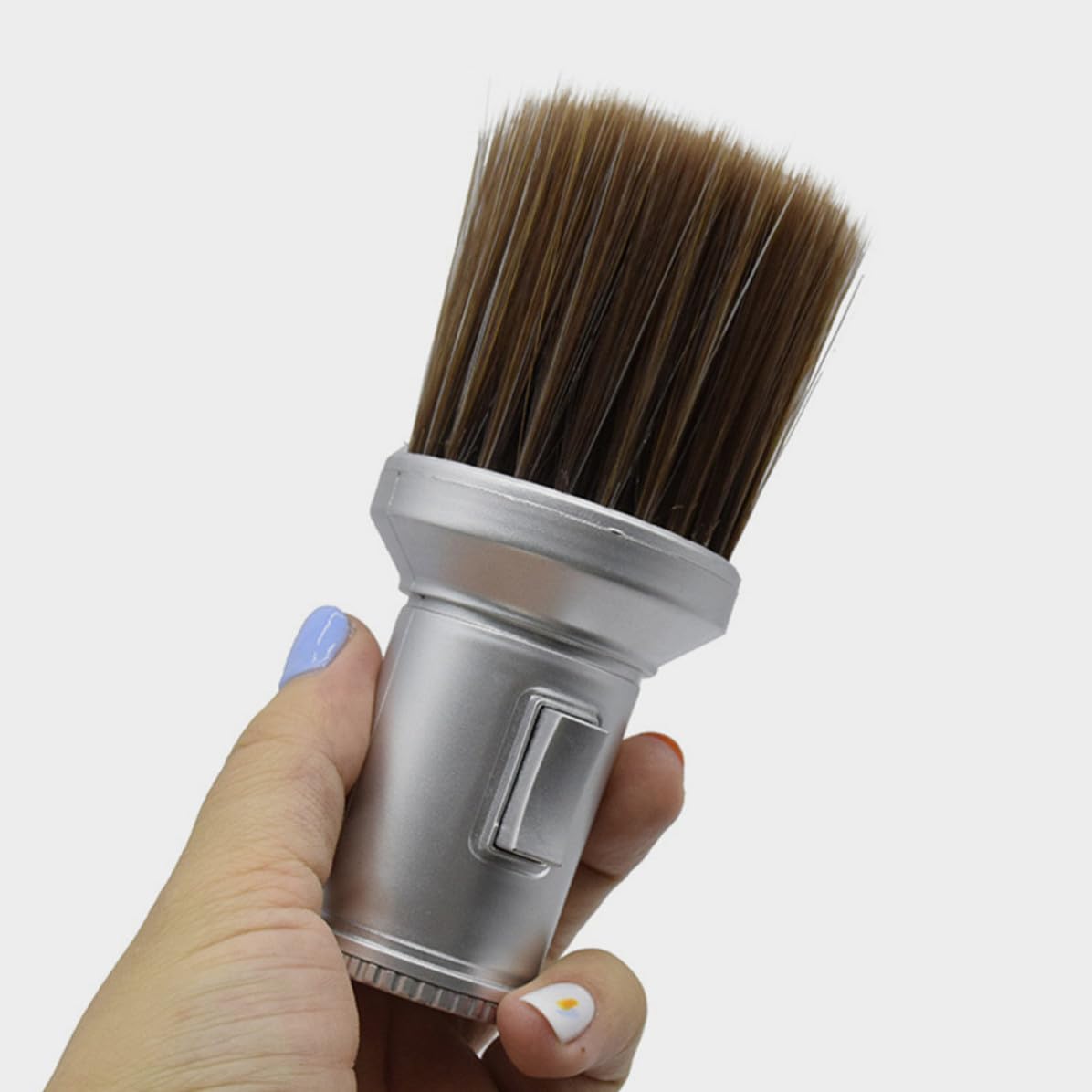 Broken Hair Neck Cleaning Brush Silver Fiber Plastic Barber Tool image 4