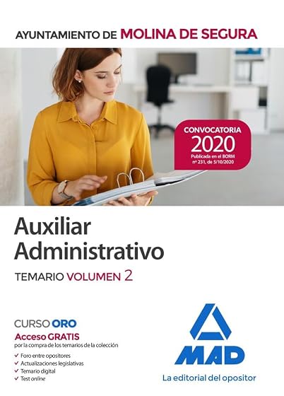 Auxiliar Administrativo del Ayuntamiento de Molina de Segura. Temario volumen 2