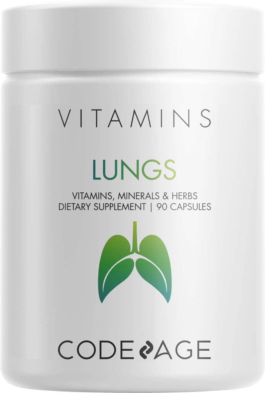 Codeage Lungs Vitamins, A, C, D, E, B6, Milk Thistle Lung