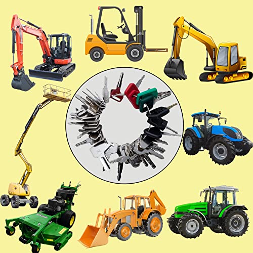 Wah Lin Parts 39 Heavy Construction Equipment Keys Fits Cat, Case, Jd, Komatsu, Kubota, Yanmar, Daewoo, Hyster, Takeuchi. Universal Equipment Keys Set For Construction Worker And Operators #TOP5