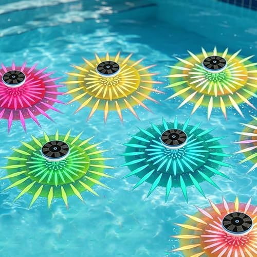 Décoration de piscine solaire robuste en polymère 14x5.7cm étanche