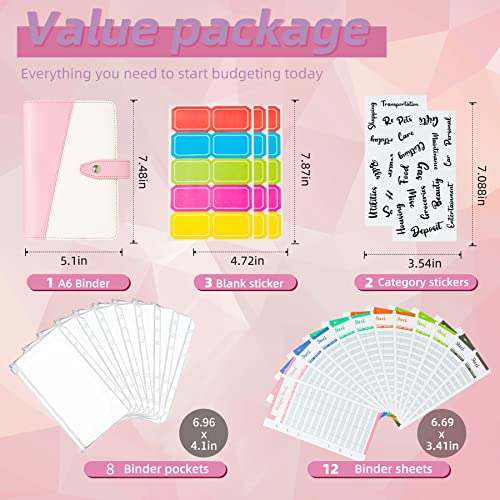 Budget Binder Money Organizer For Cash Cash Envelopes For Budgeting Budget Binder With Cash Envelopes (Pink) #TOP1