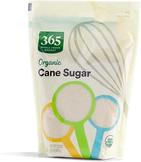 365 by Whole Foods Market Organic Cane Sugar, 32 Ounce - USDA Certified Pure Sugar for Baking & Pantry Staple