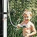 VINGLI Solar Heated Shower with Shower Head, Handhold/Foot Shower Tap for Outdoor Backyard Poolside Beach Pool Spa,Black (10.6 Gallon- Sliver&Black Surface)