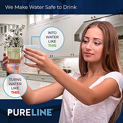 Pureline: MWF Water Filter for Refrigerator, Compatible GE MWF Refrigerator Water Filter. Replacement for GE Smartwater Filter, Replacement for Models GE MWF, MWFP, MWFINT, GWF, GWFA, (3 Pack).