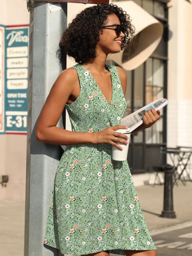 Image of CATHY 2026 Womens Casual Dress Summer Sleeveless Dresses V Neck Wrap Sexy Sundress with Pockets S-2XL