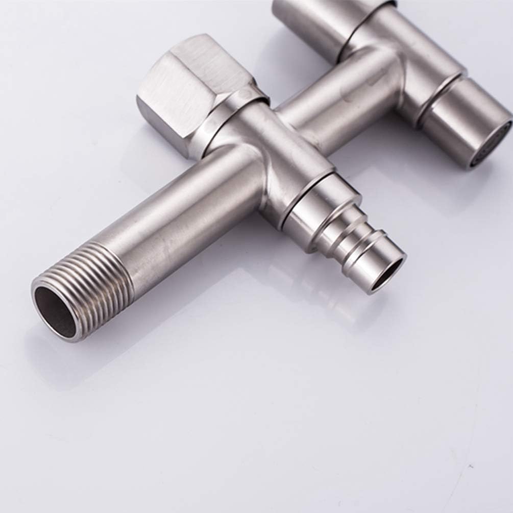 Brushed Nickel 304 Stainless Steel Cold Water Wall Tap Garden Piscinas Two Functions Washing Machine Water Tap Basin Faucet Bibcock