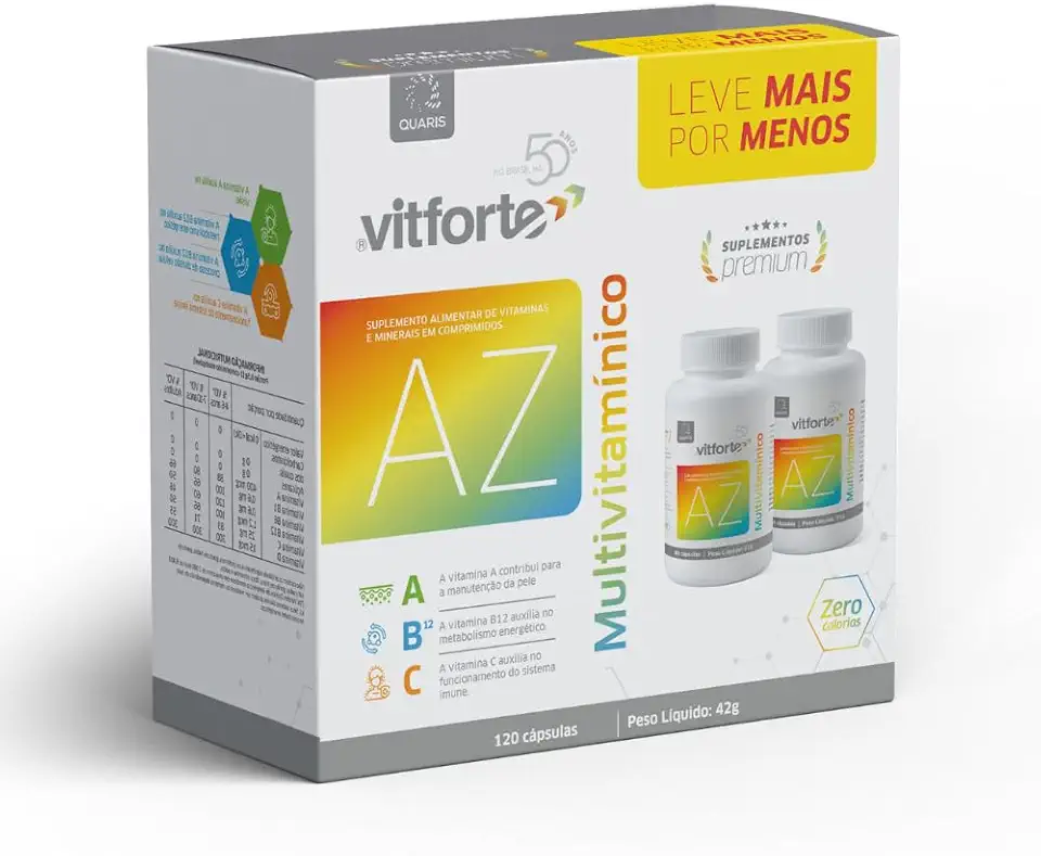 Vitforte Multivitamínico A-z Saúde Energia 60 Cp (KIT PROMOCIONAL - 2 unidades)