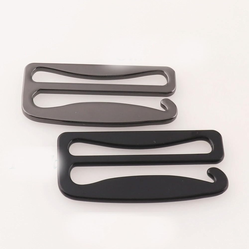 LIUXIN 4PCS Gunmetal/BLACK Metal G Buckle 38MM/50mm G Hooks Strap Slider ZINC Alloy G-Hook,Leather Handle Webbing Clasps