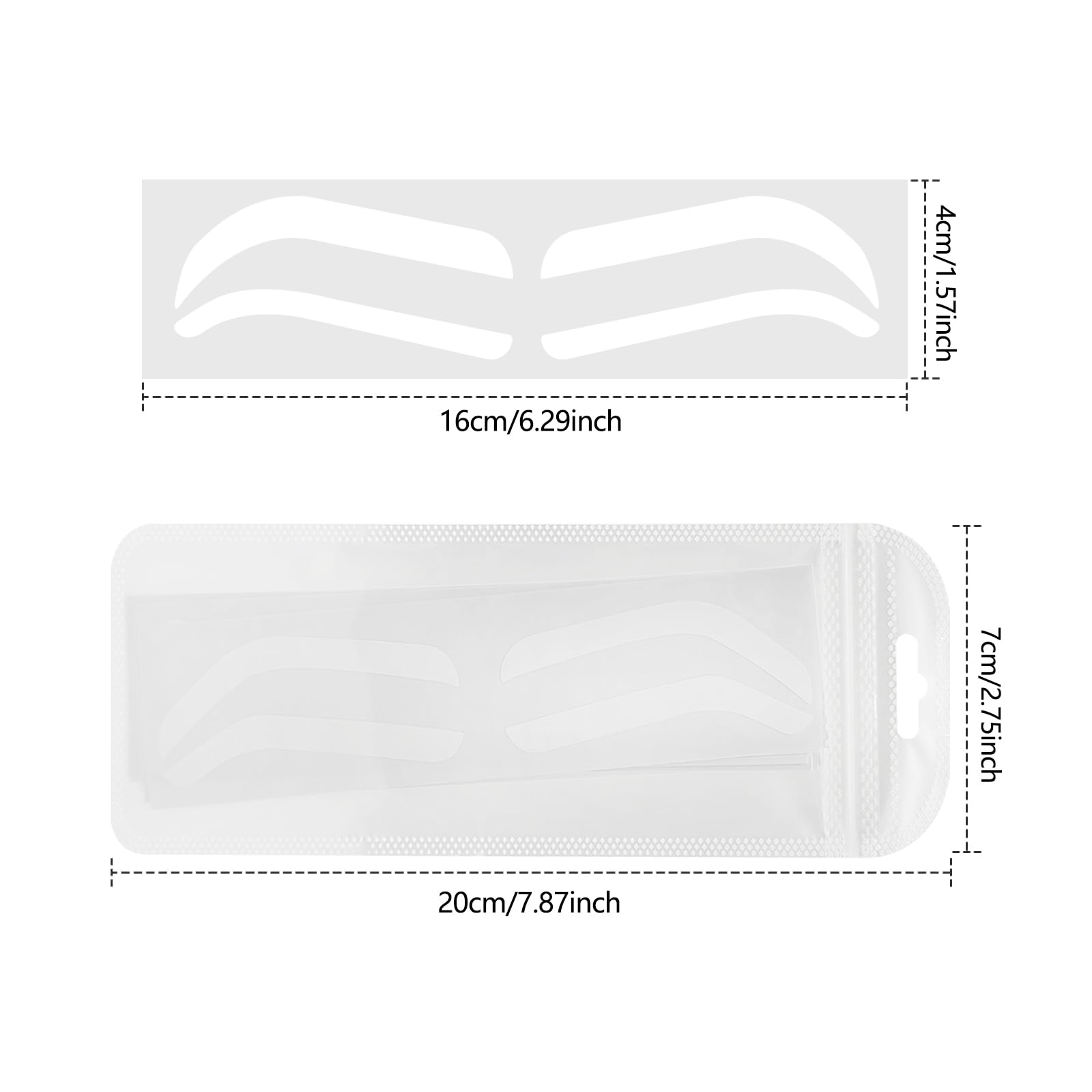 12 pares de pegatinas para dar forma a las cejas, plantillas adhesivas, cinta de forma desechable, sello de microblading para aerógrafo, guía de mapeo de cejas, plantillas semipermanentes de