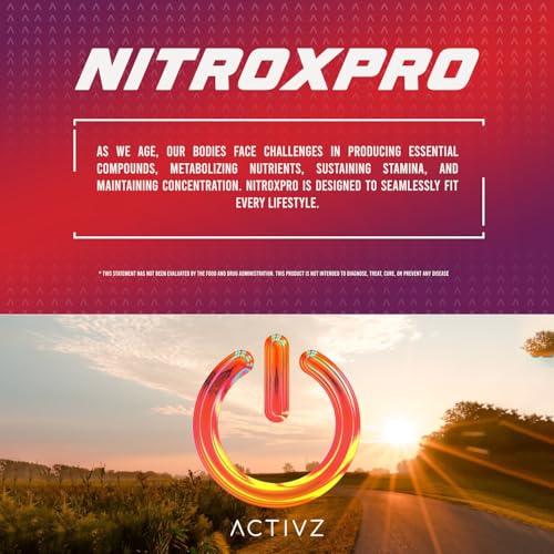 Image of ACTIVZ NitroxPro Drink Powder - Beets, L-Citrulline, Rutinosides, CyLoc Dextrin & DexKey for Nitric Oxide, Cardiovascular Support, 6.0 oz (171g)