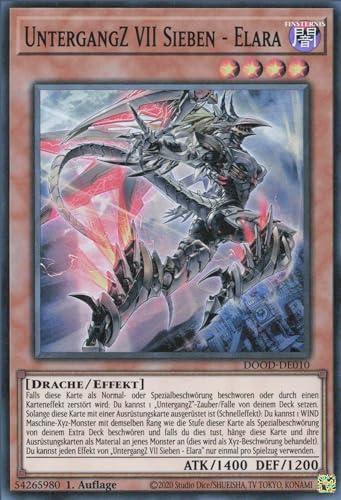 UntergangZ VII Sieben - Elara DOOD-DE010 Super Rare Deutsch Boosterfrisch 1. Auflage - Doom of Dimensions - mit ReCollectibles-Versandschutz - für Yu-Gi-Oh!