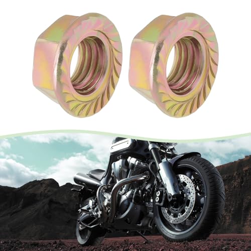 SG Store 5pz M12x1,5 Sechskantmuttern mit Feingewinde Und Flansch Beschichtet mit Farbigem Zink mit Einem Durchmesser von 22mm Und Einem Unteren Durchmesser von 18mm Verwendet für Motorradkettenräder