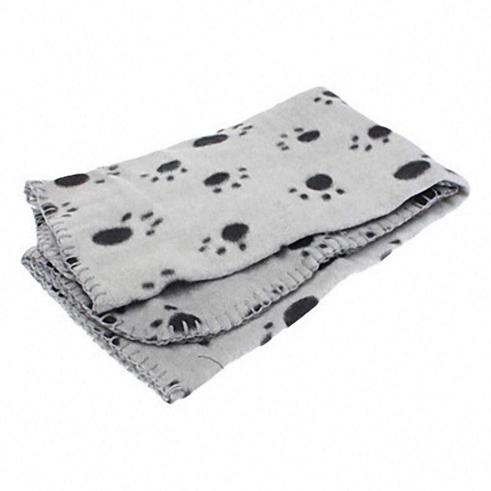 Coperta per Gatti Grigio 60X70cm Coperta per Animali Domestici Tappetino Morbido Caldo Pile Paw Print Design Pet Mat Letto Divano Pet Fodere per Cuscini Asciugamano 3Pz 5Pz