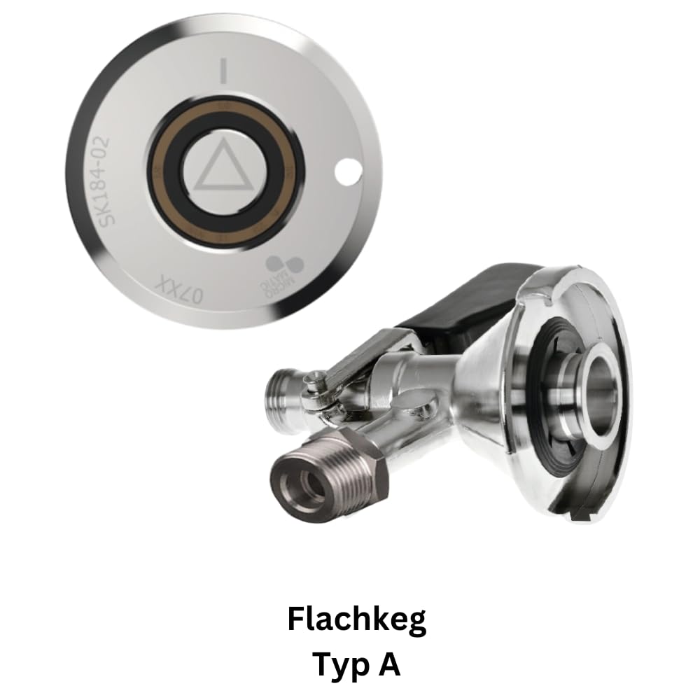 Reinigungsbehälter aus Edelstahl 10l mit Flachfitting (A) z.B. für Bit, Krombacher