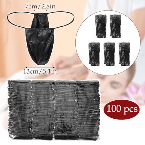 100 Pcs Disposable Thong Panties Women's T Thong for Spa Breathable Non-woven Fabrics Disposable Underwear for Spray Tanning2