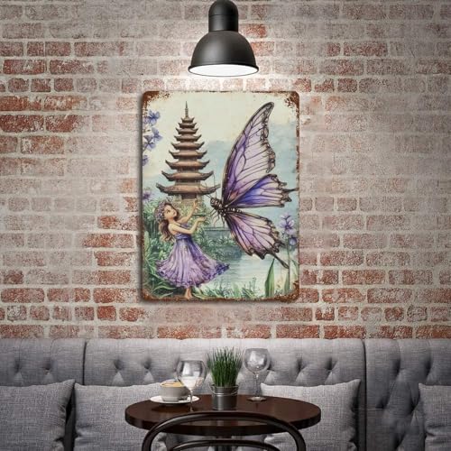 Décoration murale vintage en fer fée cadeau idéal maison - 4