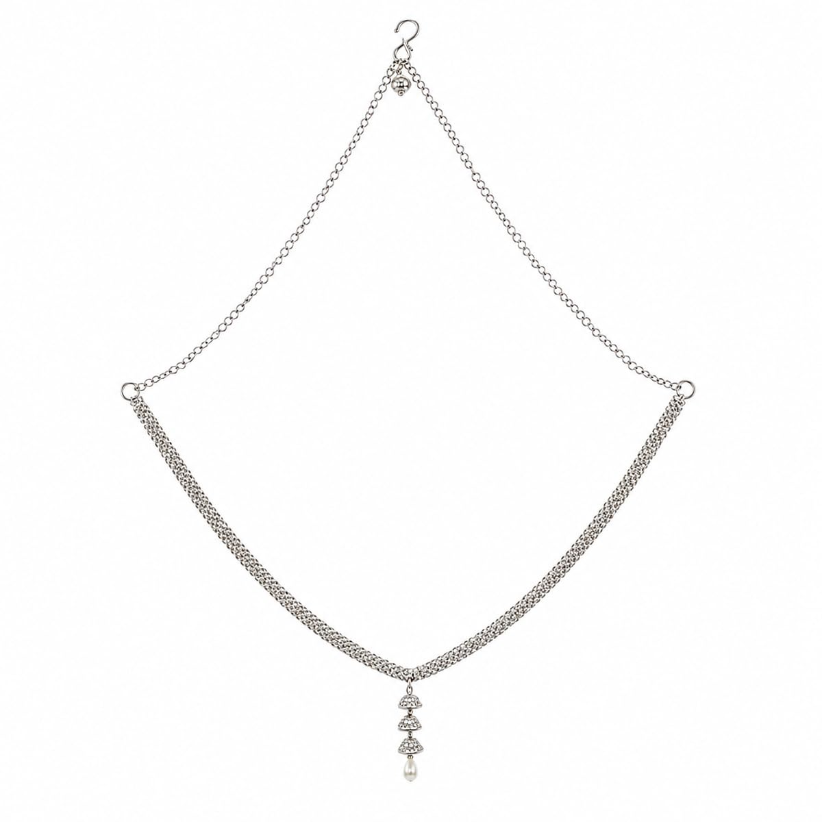 accessher Women's & Girls Silver-Tone Adjustable Waist Chain Stylish Belly Chain/Kamar Chain with Rhinestone Waist Belt/Kamarbandh for Saree, Dresses, Jeans-picture-54