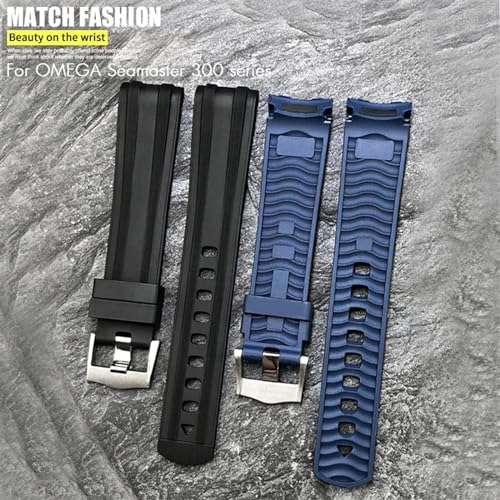 Bracelet silicone de qualité supérieure pour Omega Seamaster 300 - 2