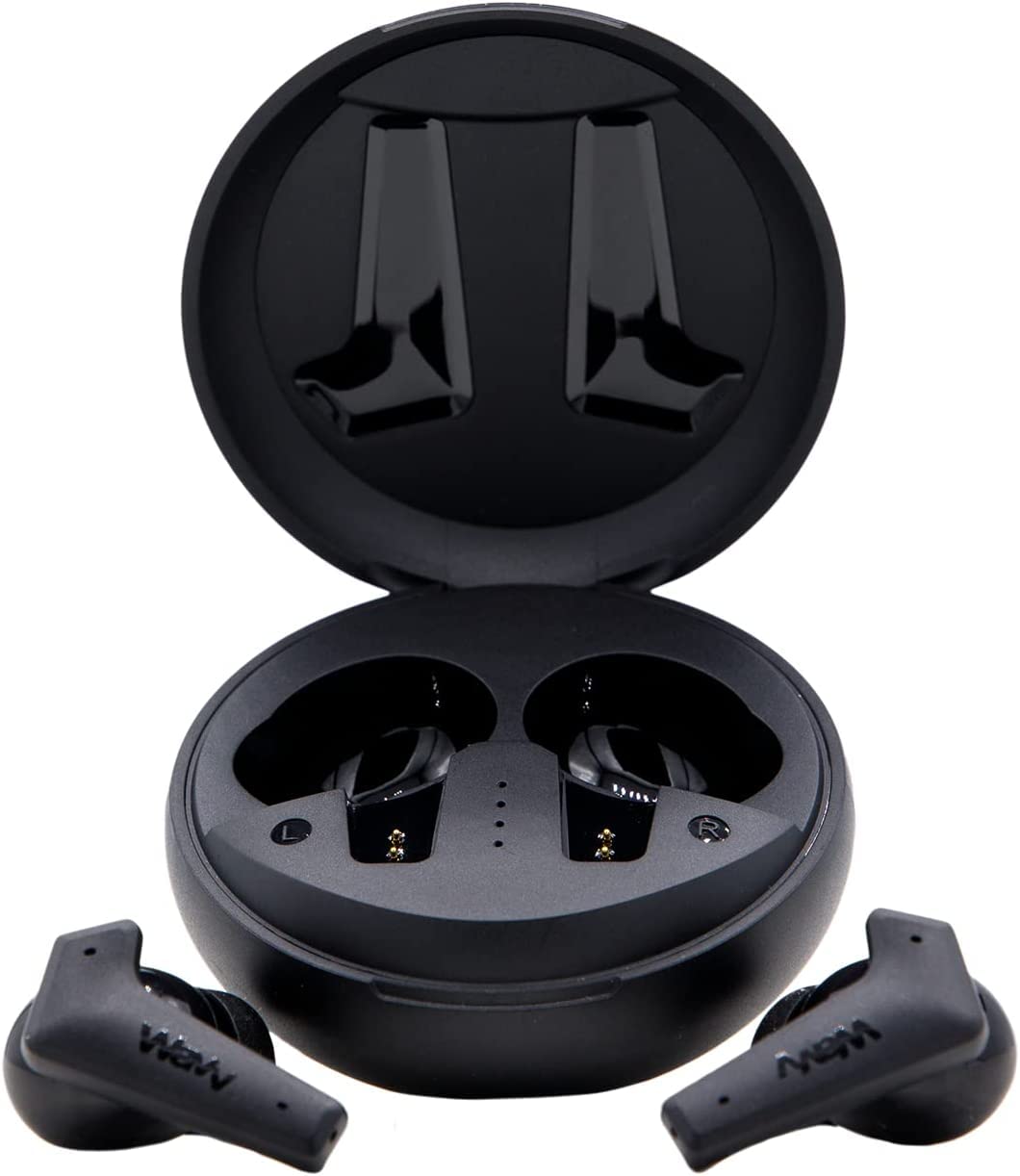 WAVV Elite ANC Wireless Pro Pods with 8 Hours Play Time, Hybrid Active Noise Cancelling, 33dB in-Ear Earphones with Crystal Clear Sound, Bluetooth 5.2, Wireless Charging Compatible (Black)