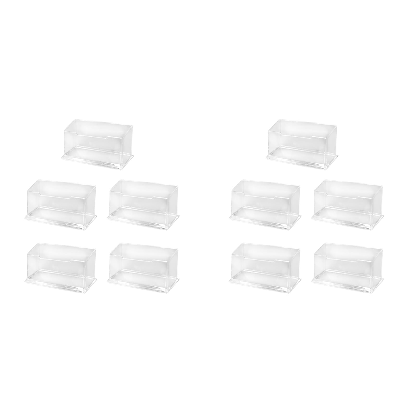 Vjsujehgy 10X New Clear Desktop Business Card Holder Display Stand Acrylic Plastic Desk Shelf