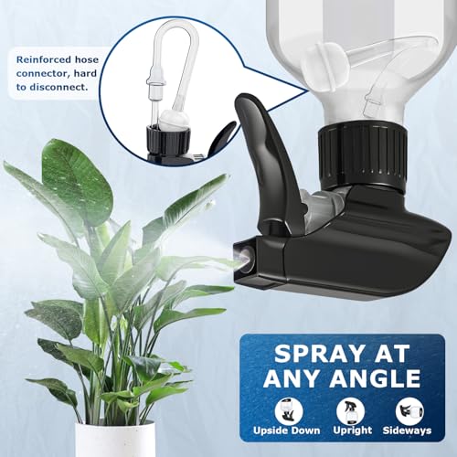 Veco Lot de 4 flacons pulvérisateurs gradués de 453,6 g — Pulvérisation à 360° sous n'importe quel angle pour une dilution facile, flacons pulvérisateurs résistants aux fuites pour le nettoyage, les plantes, les cheveux et les animaux domestiques + entonnoir pliable – Image 3