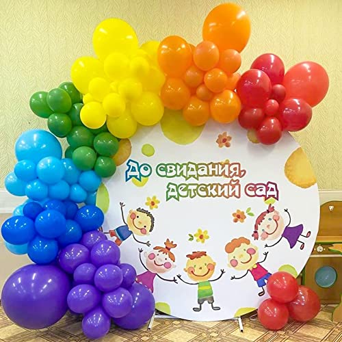 RUBFAC 129pcs Light Blue Balloons Different Sizes 18 12 10 5 Inch for Garland Arch, Blue Balloons for Birthday Gender Reveal Baby Shower Sky Blue Balloons Party Decoration - 8