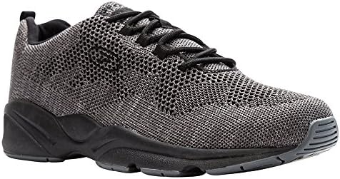 Propét Mens Stability Fly Sneaker, Dk Grey/Lt Grey,12 Narrow | Image 1