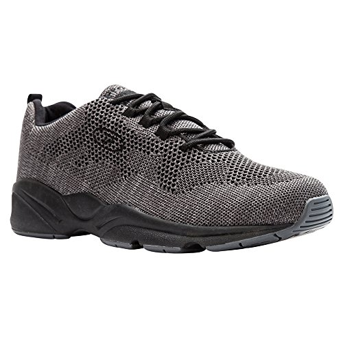 Image of Propet Mens Stability Fly Lace Up Walking Sneakers Shoes Casual - Black