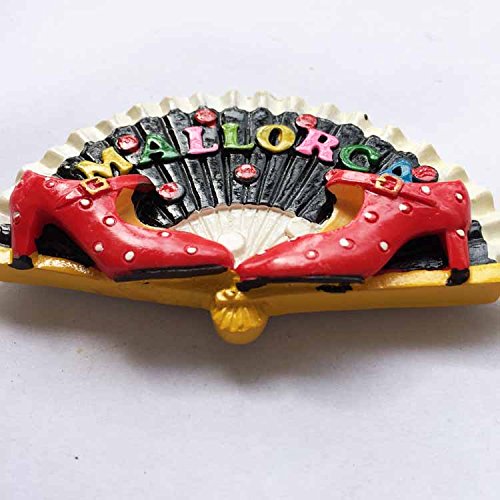3D Mallorca Spanje Koelkast Magneet Vouwventilator Dans schoenen Stijl Reizen Sticker Souvenir, Thuis & Keuken Decoratie, Spanje Koelkast Magneet