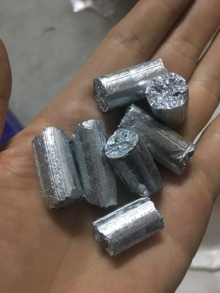 ONECHANCE Zn de zinc puro de alta Pureza ≥99.995% para laboratorio de ciencias Materias primas de metal de uso específico Color 1000g Size 12x30mm