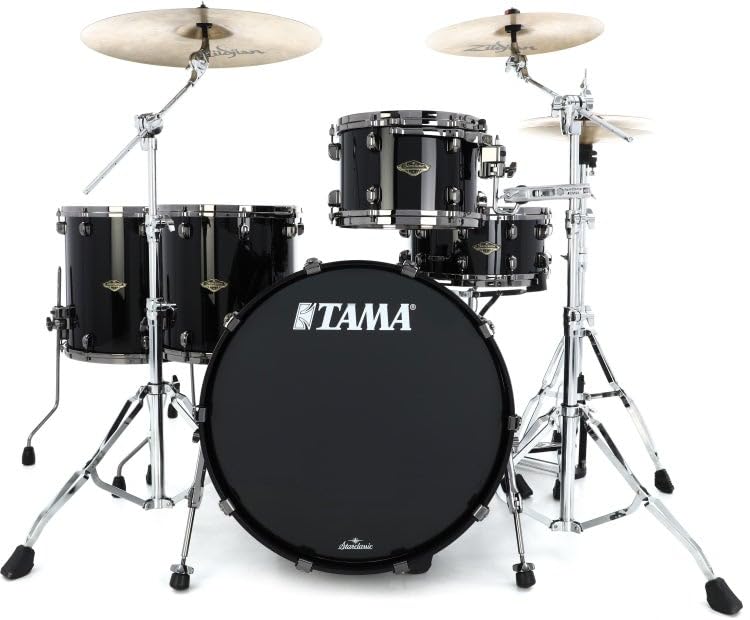 Tama Starclassic Walnut/Birch 4-piece Shell Pack - Piano Black with Black Nickel Hardware, Sweetwater Exclusive