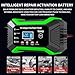 TEISQI Car Battery Charger, 12V 6A Smart Battery Trickle Charger Automotive 12V Battery Maintainer Desulfator with Temperature Compensation for Car Motorcycle Mower Marine Lead Acid Batteries (Green)
