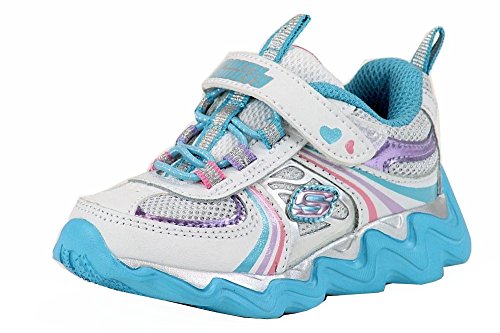 Skechers Toddler Girl's Cosmic Wave Litebeam White Fashion Sneakers Shoes Sz: 5