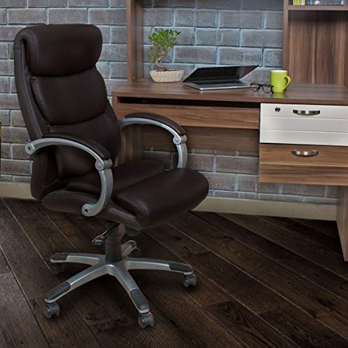 Home Centre Faux Leather Davis Office Chair - Rich Brown