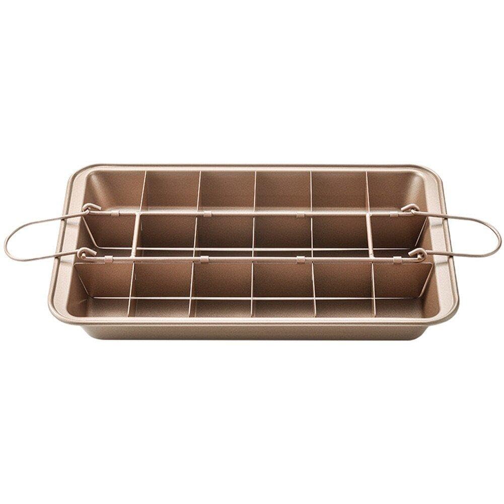 Molde para brownie con divisores molde rectangular antiadherente para repostería y pasteles