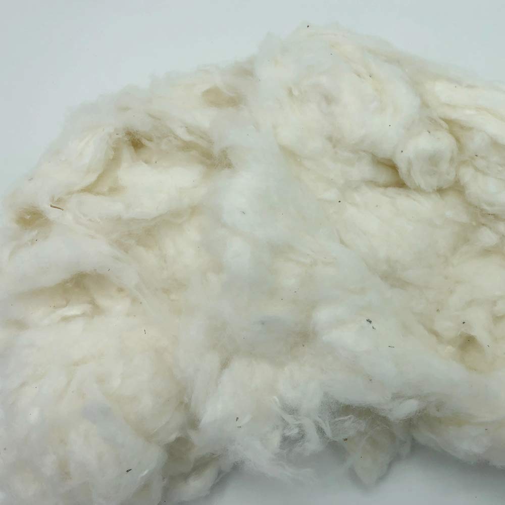 Relleno amistoso orgánico de Eco del color natural del bateo de la fibra del algodón de Ivie 1lb