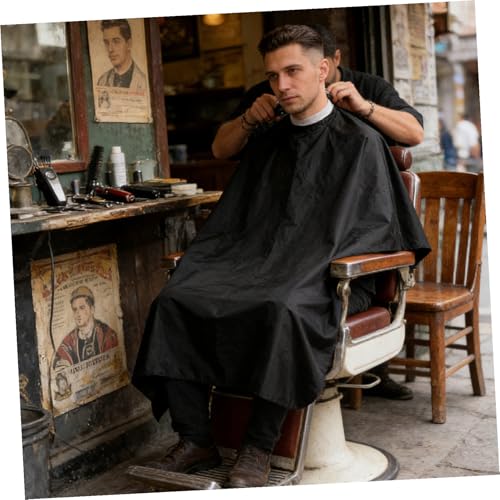 Capa de Corte de Pelo PRETYZOOM Negra 120x150 cm miniatura 6