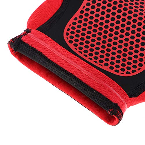 YIJU Bezerro Correndo Compressão Manga Perna Meia Canela Splint Suporte Cinta - XL vermelho