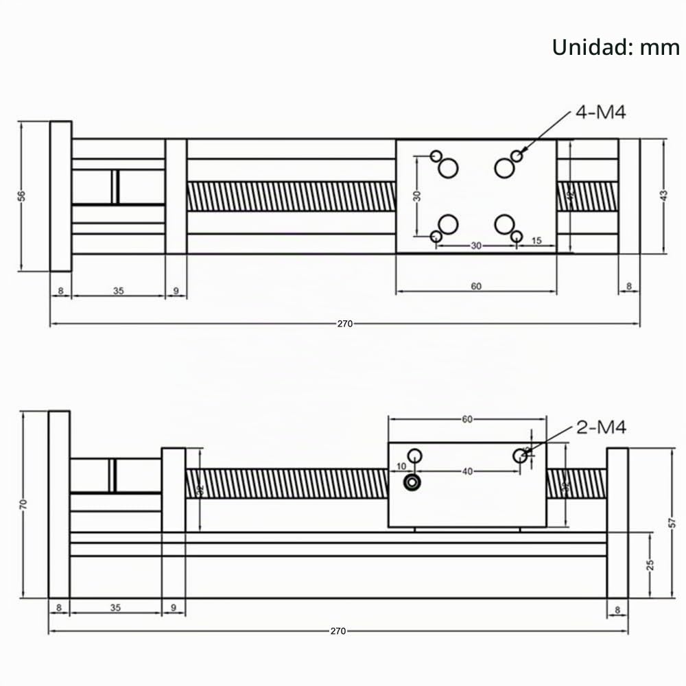 150 mm de longitud de viaje lineal actuador de etapa con carriles lineales cuadrados SFU1605 con motor paso a paso NEMA17 para DIY CNC Router piezas X Y Z eje