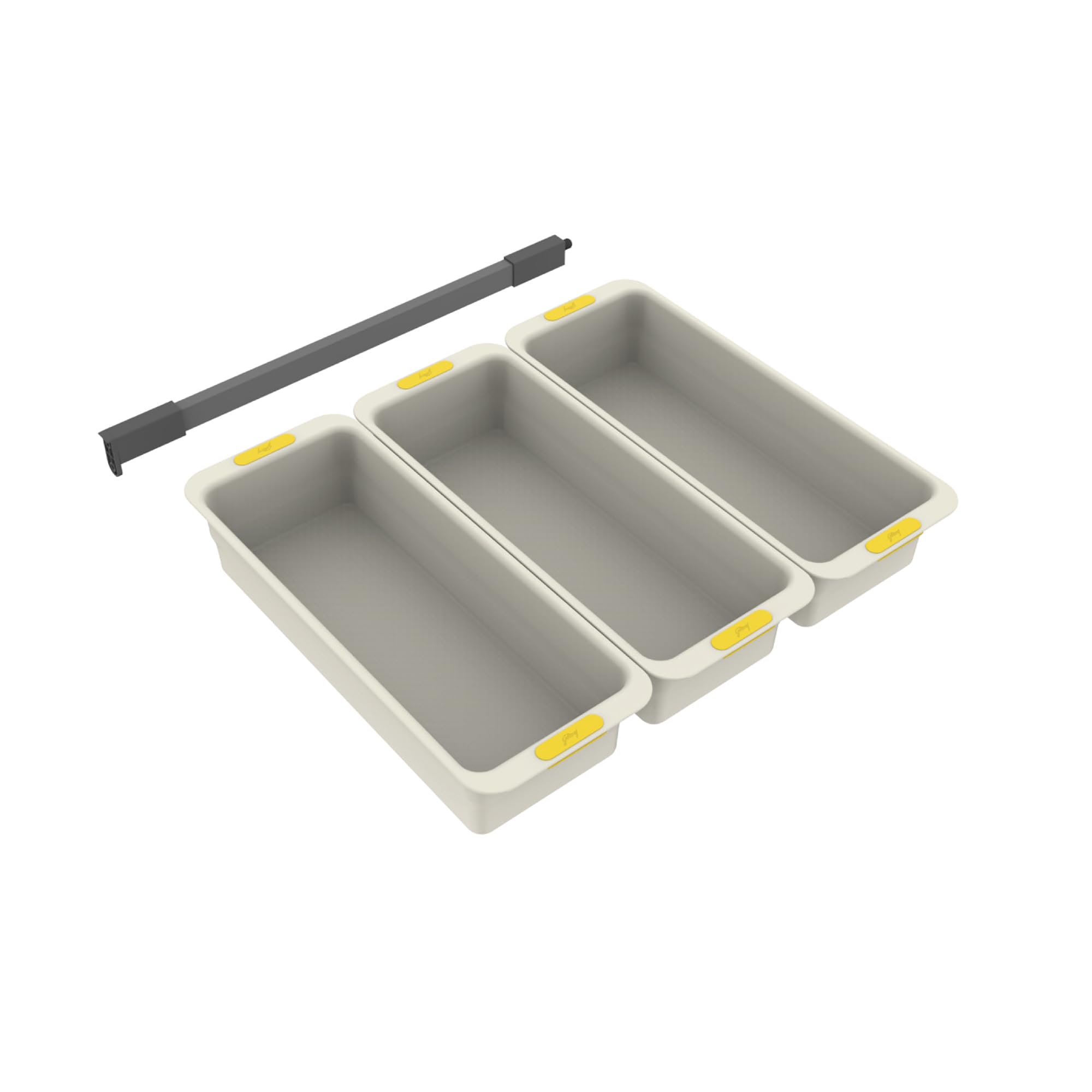 Godrej Universal SKIDO Organizer – Jars & Bottles Rack (38 cm) | Modular Kitchen Basket for Cabinets, Drawers & Trolley-image-4