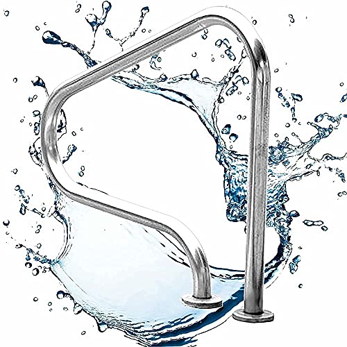 Barandal para piscina de acero inoxidable 80 cm miniatura 1