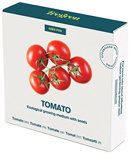Tregren Kit de graines Tomates Cerises pour Potager d'intérieur autonome - Kit dune capsule prêt à pousser avec graines de Tomates cerises. Récoltez vos Tomates en quelques semaines et sans effort!