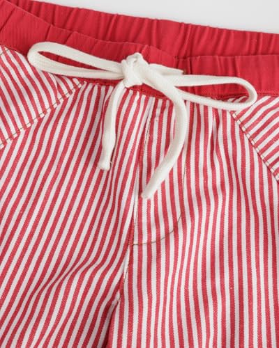 Image of PEIHOT Low Rise Striped Pants for Women Pull On Drawstring Boho Wide Leg Jeans Trendy 2026