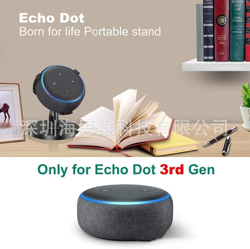 Soporte Echo Dot 3 ajustable 360 grados para audio perfecto negro 5