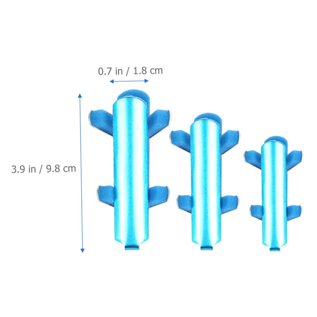 Didiseaon 3pcs Splint Fastening Tape Tool Protectors Brace Thumb Splint for Thumb Guards for Cutting Fixed Splint Support Plate Aluminum Alloy Blue