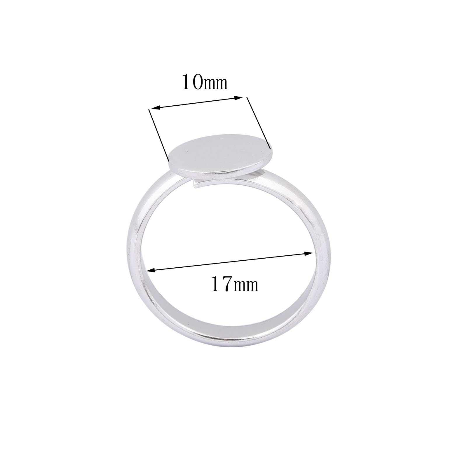 Blank Rings For Jewelry Making 20pcs Stainless Steel Ring